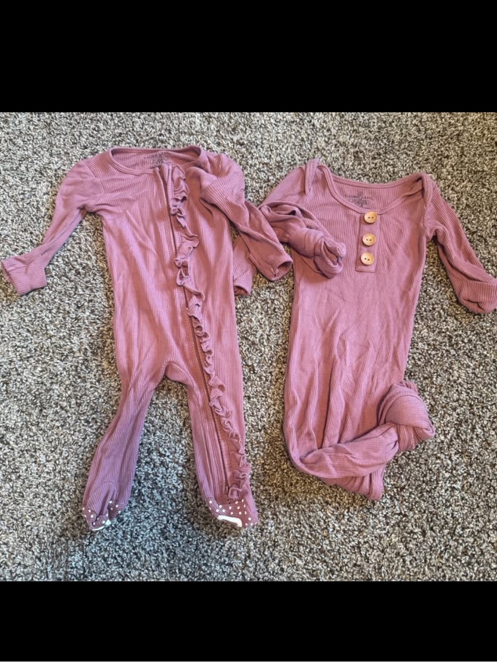 Caden Lane bamboo gown sleeper and headband